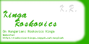 kinga roskovics business card